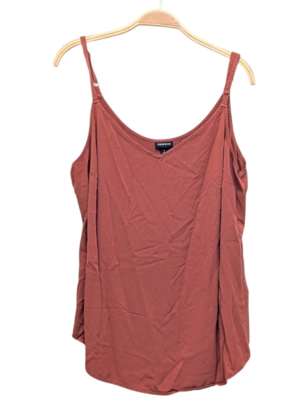 Torrid Burnt Orange Strappy Double V Neck Summer Casual Cami 1X